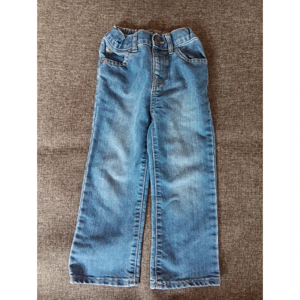 Children's Place 3T Blue jeans baby boot cut pockets Adjustable Waist